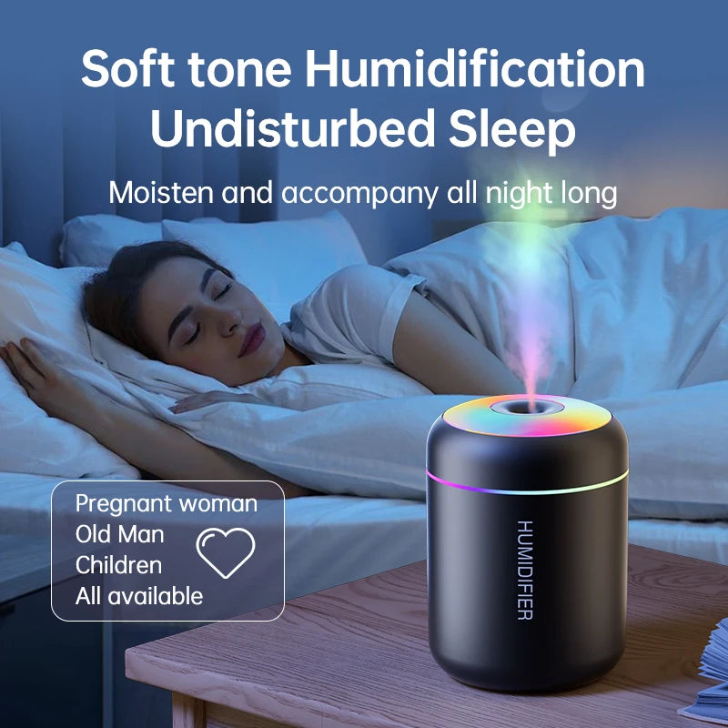 Mini USB Air Humidifier with LED Light