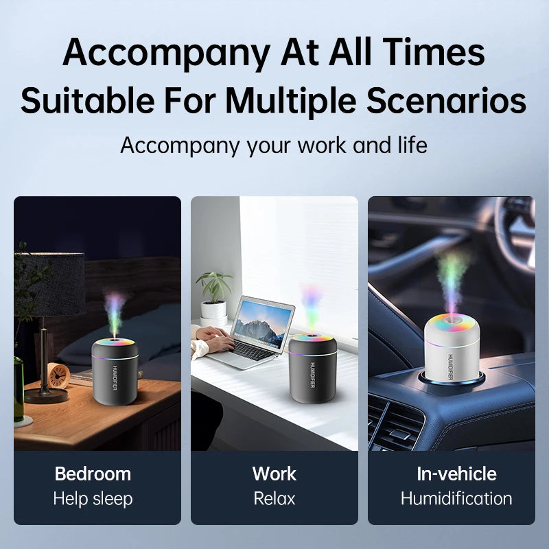 Mini USB Air Humidifier with LED Light