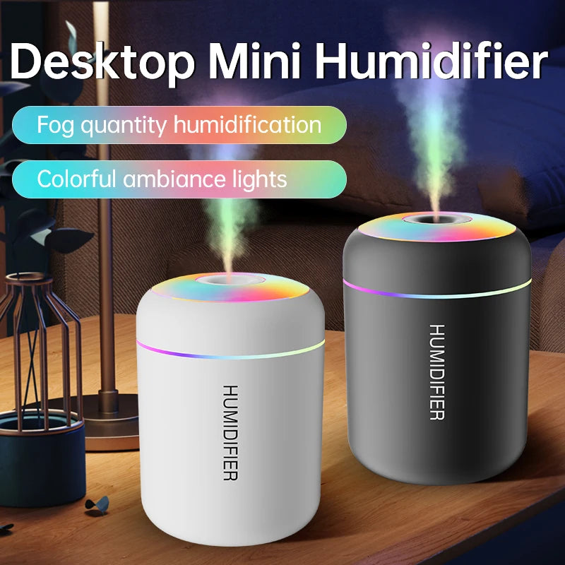 Mini USB Air Humidifier with LED Light